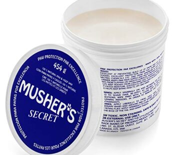 Musher’s Secret Dog Paw Wax 454 g (16 oz) – Moisturizing Dog Paw Balm that Creates an Invisible Barrier That Protects and Heals Dry Cracked Paws – All-Natural with Vitamin E and Food-Grade Ingredients