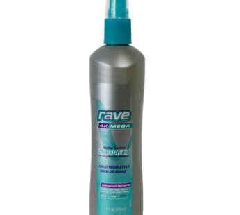 Rave 4X Mega Hairspray with Clima Shield, Unscented 11 oz (Pack of 3)