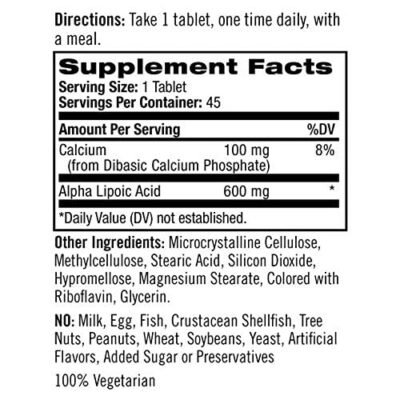 Natrol Alpha Lipoic Acid Time Release - 600 mg - 45 Tablets - Image 4