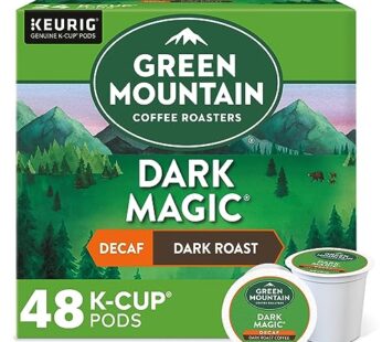 Green Mountain Coffee, Dark Magic Decaf, Single-Serve Keurig K-Cup Pods, Dark Roast, 48 Count (2 Boxes of 24 Pods)