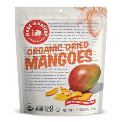 Made in Nature Organic Dried Fruit, Mangoes, 28oz Bag ? Non-GMO, Unsulfured Vegan Snack?