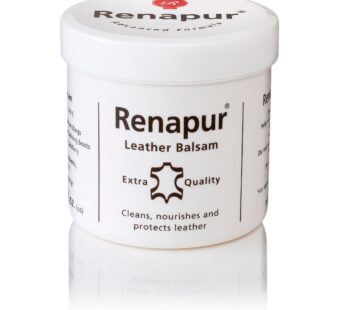 Renapur Leather Balsam, Natural Conditioner, Protector and Restorer ? for Leather Furniture, footwear, Purses & Bags, Car interiors & Bikes, Saddlery & Tack. (6.7 fl oz + Applicator Sponge)