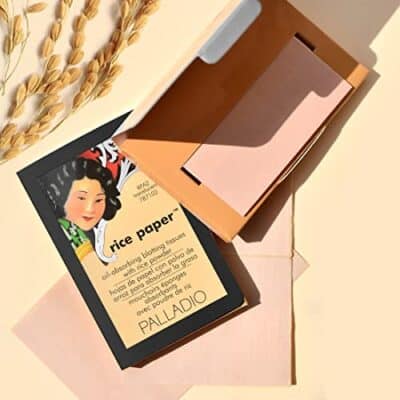 Palladio Rice Paper Facial Tissues for Oily Skin, Face Blotting Sheets Made from Natural Rice, Oil Absorbing Paper with Rice Powder, 2 Sided, Instant Results, Warm Beige, 40 Count, Pack of 1 - Image 6
