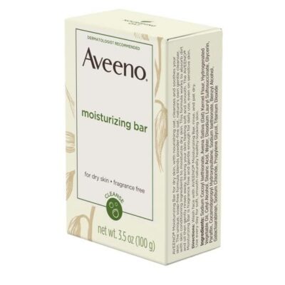 Aveeno Gentle Moisturizing Bar Facial Cleanser with Nourishing Oat for Dry Skin, Fragrance-free, Dye-Free, & Soap-Free, 3.5 oz (Pack of 2) - Image 4