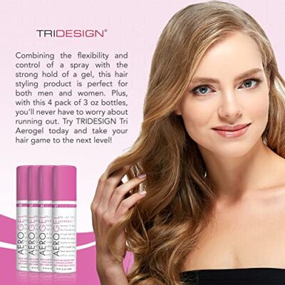 TRI Design Aerogel Hair Spray - Extra Hold, Free & Clear Hairspray Firm Hold for Women and Men, Travel, Volume Fixer & Non-Sticky Hairspray Essentials, Flexible Spray Nozzle Bottle - (3oz, Pack of 4) - Image 4