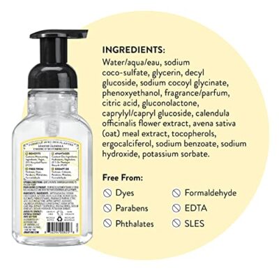 J.R. Watkins Foaming Hand Soap Pump with Dispenser, Moisturizing All Natural Hand Soap Foam, Alcohol-Free Hand Wash, Cruelty-Free, USA Made, Use as Kitchen or Bathroom Soap, Lemon, 9 fl oz, 6 Pack - Image 6
