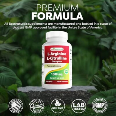 Best Naturals L-Arginine L-Citruline Complex Tablets, 250 Count - Image 5