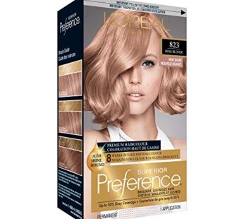 L’Oreal Paris Superior Preference Fade-Defying + Shine Permanent Hair Color, 8RB Medium Rose Blonde, Pack of 1, Hair Dye