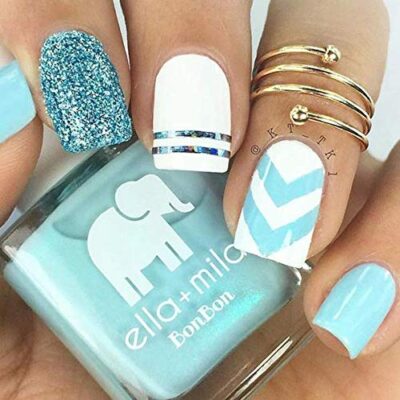 ella+mila Nail Polish, BonBon Collection - My Baby Blue - Long-Lasting & Chip Resistant Formula (0.45 fl oz each) - Image 5