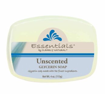 Essentials by Clearly Natural Glycerin Bar Soap, Unscented, 4 Ounce (Pack of 12)