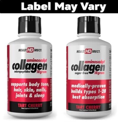 HEALTH DIRECT AminoSculpt Sugar-Free Collagen Supplement - High Potency Medical-Grade Protein for Hair, Skin, Nails & Joints, Grass-Fed, Non-GMO, Liquid Collagen - Tart Cherry - 15 Fl Oz - Image 2
