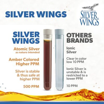 Natural Path Silver Wings Colloidal Silver - Extra Strength Liquid Immune Support Supplement - - 500ppm (2500mcg) - 2oz Dropper - Image 3