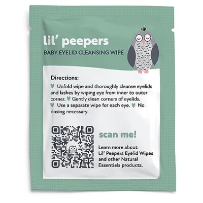 Natural Essentials Lil' Peepers Baby Eye Wipes and Eyelid Cleanser, Rinse-Free Pediatrician Recommended Hypoallergenic Soft Eyelid Wipes for Babies, Kids and Adults, (30 Count) - Image 6