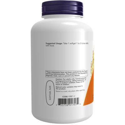 NOW Supplements, Super Primrose 1300 mg with Naturally Occurring GLA (Gamma-Linolenic Acid), 120 Softgels - Image 3