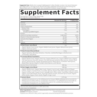 Garden of Life Perfect Food Super Green Formula - 14 Servings | 45 Superfoods, Greens, Fruit & Veggie Juice Superfood Powder Supplement, Probiotics & Organic Spirulina for Digestion & Immune Health - Image 5