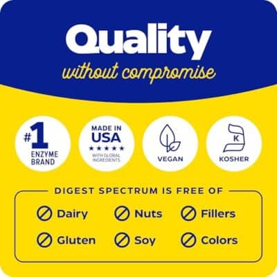 Enzymedica Digest Spectrum, Digestive Enzymes for Multiple Food Intolerances, Offers Fast-Acting Gas & Bloating Relief, 90 Capsules FFP - Image 7