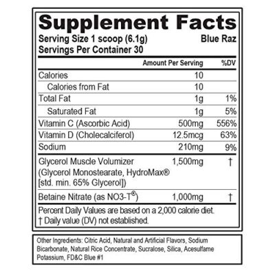 EVL PumpMode Nitric Oxide Supplement - Nitric Oxide Booster Pump Pre Workout Powder with Glycerol and Betaine for Muscle Recovery Growth and Endurance - Stim Free Pre Workout Drink (Blue Raz) - Image 2
