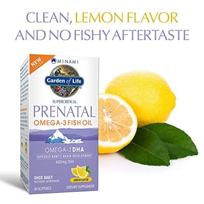 Garden of Life Minami Natural Prenatal DHA Omega 3 Fish Oil Supplement Softgels, Lemon, 30 Count - Image 3