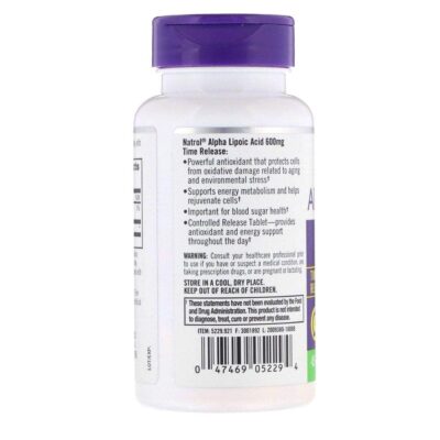 Natrol Alpha Lipoic Acid Time Release - 600 mg - 45 Tablets - Image 3