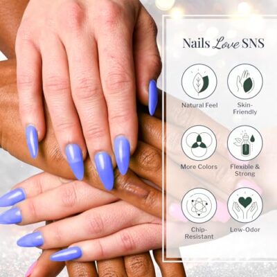 SNS Nail Dip Powder, Gelous Color Dipping Powder - SNS Ink (Blue, Navy/Indigo, Cream) - Long-Lasting Dip Nail Color Lasts 14 Days - Low-Odor & No UV Lamp Required - 1oz - Image 3