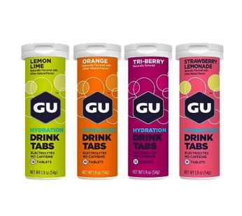 GU Energy Hydration Electrolyte Drink Tablets, Vegan, Gluten Free & Caffeine Free, Enhanced Endurance Sports Drink for Running, Cycling, Triathlon, 4-Count (48 Servings), Assorted Flavors