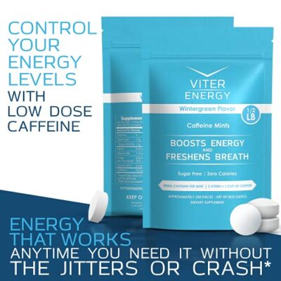Viter Energy Caffeinated Mints 40mg Caffeine, B Vitamins, Sugar Free. (Wintergreen, 8oz, Bulk Bag) - Image 7