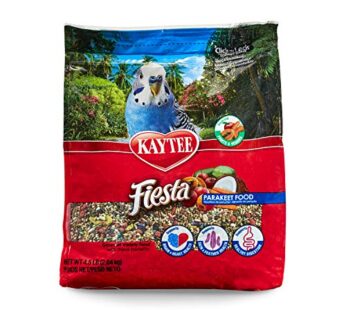 Kaytee Fiesta Parakeet Pet Bird Food, 4.5 Pound