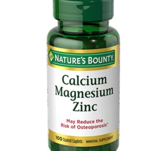 Nature’s Bounty Calcium Magnesium Zinc, 100 Caplets (Pack of 6)