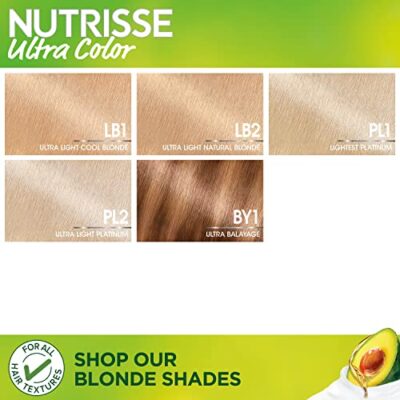 Garnier Hair Color Nutrisse Ultra Color Nourishing Creme, LB2 Ultra Light Natural Blonde (Pina Colada) Permanent Hair Dye, 1 Count (Packaging May Vary) - Image 6