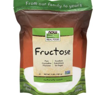 NOW Foods, Fructose, Pure Crystalline Frustose, Excellent Substitute for Sugar, Certified Non-GMO and Kosher, 3-Pound (Packaging May Vary)