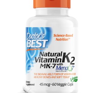 Doctor’s Best Natural Vitamin K2 MK-7 with MenaQ7 White No Flavor, 60 Count