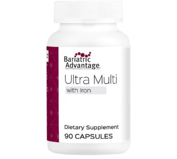 Bariatric Advantage Ultra Multivitamin with Iron – Ultra Multi with Iron – Capsule Format Multivitamin – Provides Full Complex of B Vitamins – with Vitamin C, Chromium & More – 90 Capsules