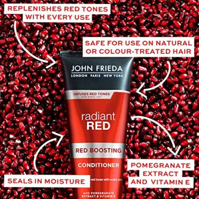 John Frieda Radiant Red Red Boosting Shampoo, Daily Shampoo, Helps Enhance Red Hair Shades, 8.3 Ounce, with Pomegranate and Vitamin E - Image 4