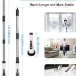 Leebein Electric Spin Scrubber, Cordless Cleaning Brush with 8 Replaceable Brush Heads, Adjustable & Detachable Handle for Bathroom Cleaning - Image 3