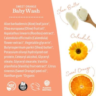 Earth Mama Sweet Orange Baby Lotion | Moisturizing Body Lotion for Dry Skin, Newborn Baby Lotion Sensitive Skin Care, Face Lotion for Babies & Kids with Shea Butter, Calendula & Aloe, 8 Fl Oz (2-Pack) - Image 6