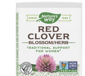 Nature’s Way Red Clover Blossom Herb, Traditional Women’s Health Support*, 800 mg per serving, 100 Vegan Capsules