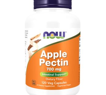 NOW Supplements, Apple Pectin 700 mg, Dietary Fiber, Intestinal Support*, 120 Veg Capsules