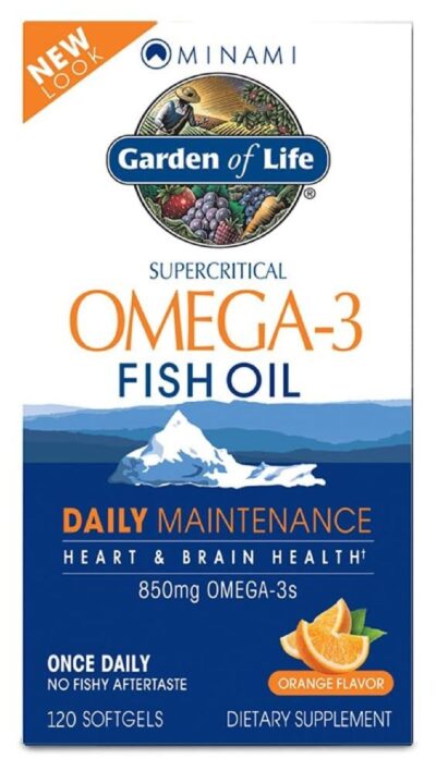 Garden of Life EPA/DHA Omega 3 Fish Oil - Minami Natural Brain Function, Heart and Mood Supplement, 120 Count