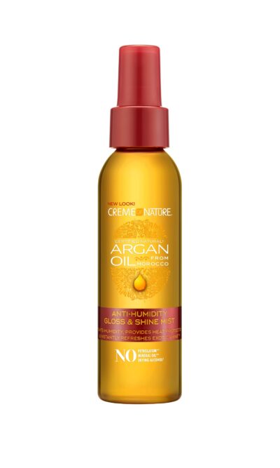 Creme Of Nature, Argan Oil Anti Humidity Gloss & Shine Mist, Argan Oil Of Morocco, Provides Heat Protection, 4 Fl Oz