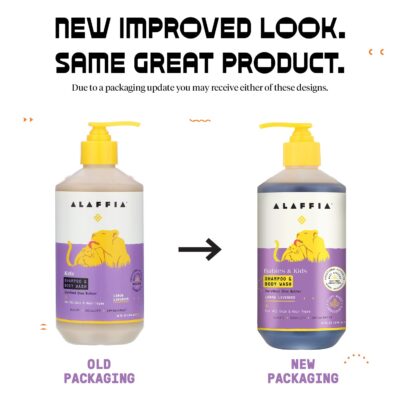 Alaffia Babies and Kids Shampoo and Body Wash, Gentle and Calming Support for Soft Hair and Skin with Shea Butter, Neem, and Coconut Oil, Fair Trade, Lemon Lavender - Image 2