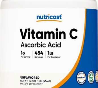 Nutricost Pure Ascorbic Acid Powder (Vitamin C) 1LB