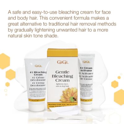 GiGi Gentle Hair Bleaching Cream to Lighten Face, Arm, and Leg Hair - Image 2
