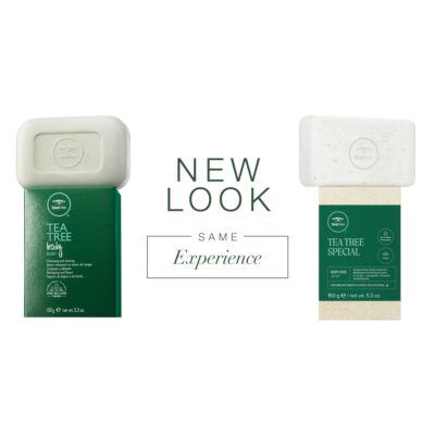 Tea Tree Body Bar Soap with Tea Tree + Parsley Flakes, Deep Cleans + Exfoliates, For All Skin Types - Image 2