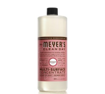 MRS. MEYER’S CLEAN DAY Multi-Surface Cleaner Concentrate, Use to Clean Floors, Tile, Counters, Rosemary, 32 fl. oz