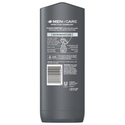 Dove Men + Care Body & Face Wash, Clean Comfort 13.50 oz (Pack of 2) - Image 2