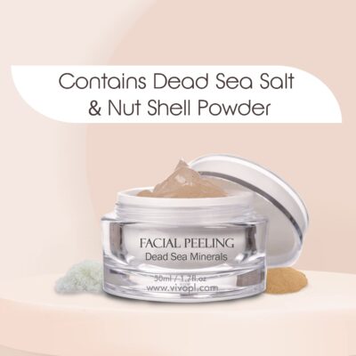 Vivo Per Lei Facial Peeling Gel - Face Peel Containing Dead Sea Minerals and Nut Shell Powder - Exfoliating Gel And Blackhead Remover (Pack of 2) Includes 2 Travel Facial Peel tubes - Image 7