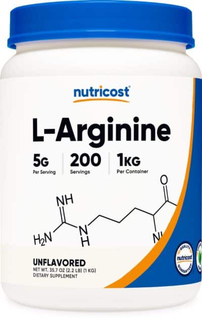 Nutricost L-Arginine Powder 1KG - Pure L-Arginine, 5g Per Serving