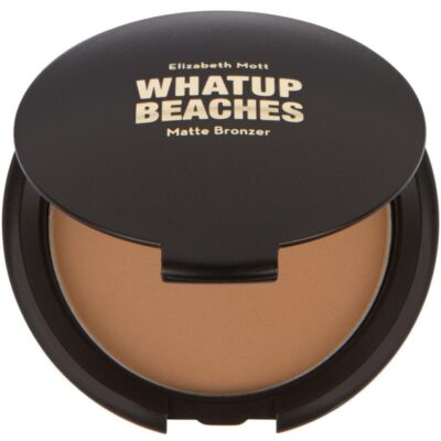 Elizabeth Mott Whatup Beaches Bronzer Face Powder Contour Kit - Vegan and Cruelty Free Facial Compact Bronzing Powder for Contouring and Sun Kissed Makeup Finish - Matte shade (10 g)