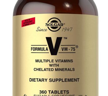 Solgar Formula VM-75, 360 Tablets – Multivitamin with Chelated Minerals – Vitamin A, B6, B12, C, D, E – Biotin, Magnesium, Calcium, Iron, Zinc – Vegan, Gluten Free, Dairy Free, Kosher – 360 Servings