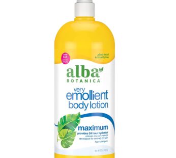 Alba Botanica Very Emollient Body Lotion, Maximum Dry Skin Formula, 32 Oz